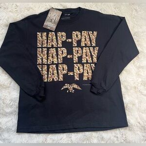 Boys’s Black Graphic Long Sleeve Shirt Sz Medium